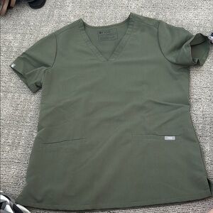 FIGS Women's Olive Green Top